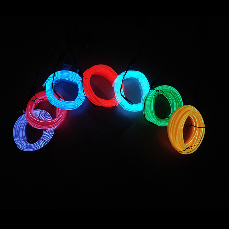 1m/3m/5m interior do carro conduziu a lâmpada decorativa el fiação tira de néon para auto diy flexível luz ambiente usb festa atmosfera diodo