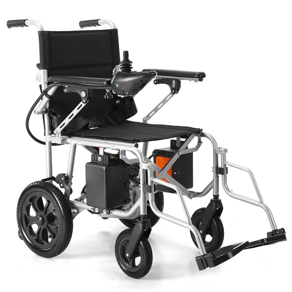 2024 High Quality Folding Lightweight Power Wheelchair Portable Outdoor Travel Steel Electric Wheelchair For The Disabled