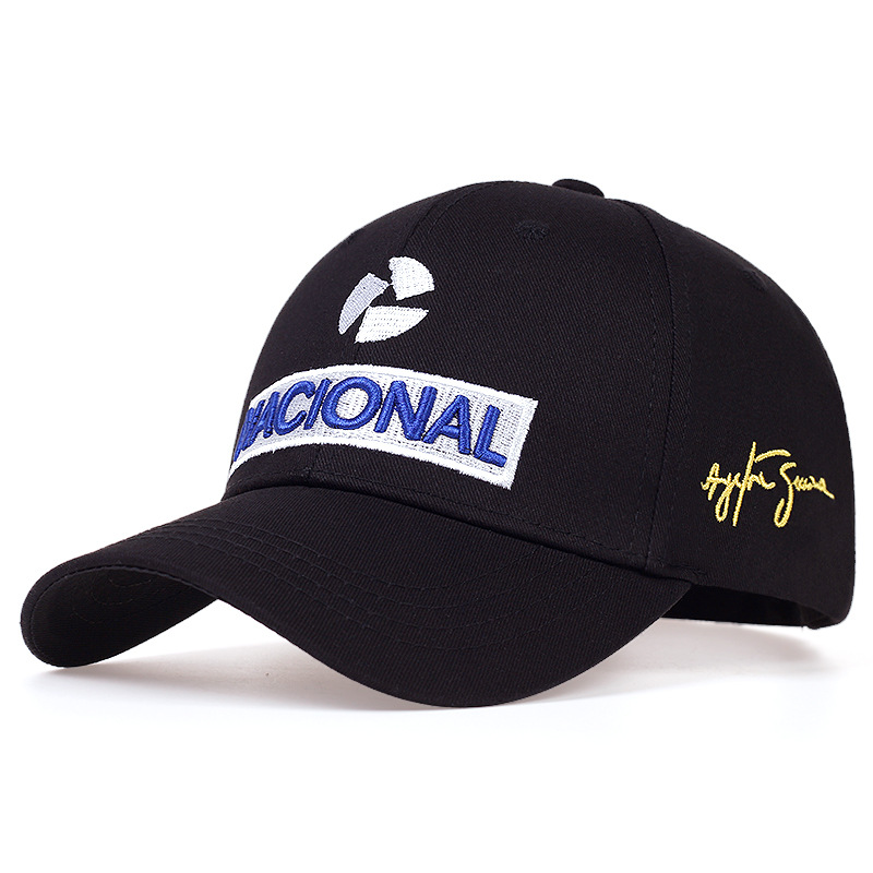 Nowa czapka z daszkiem Ayrton Senna Racer Fashion Embroidery Cap Outdoor Sun Protection Team Baseball Cap