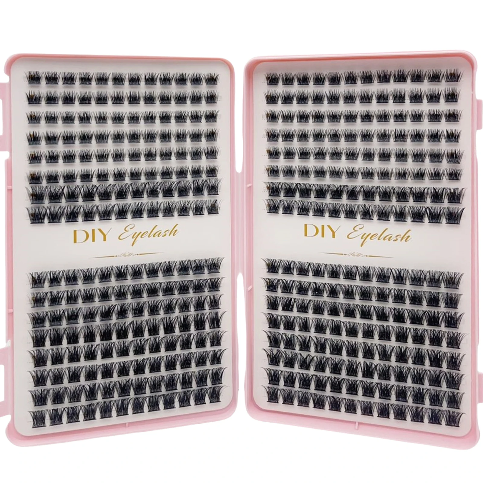 384 Uds pestañas individuales libro de pestañas extensiones de grupos pestañas postizas DIY en casa racimo extensiones de pestañas maquillaje