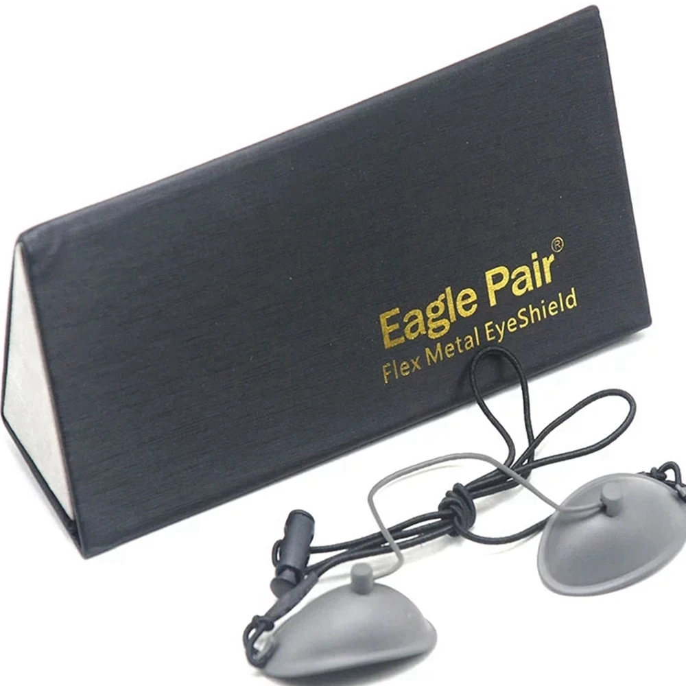 190nm-14000nm IPL レーザー光子金属アイシールド保護眼帯ステンレス鋼ゴーグル OD7 + CE 美容クライアントアイプロテクト