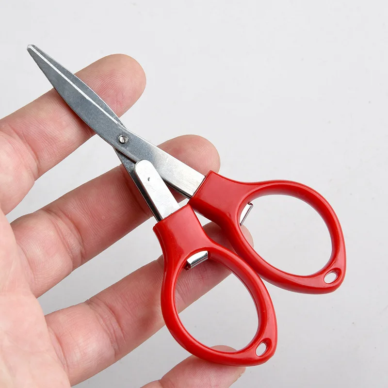 1PC Portable Folding Scissors Carbon Steel  Line Cutting Tools Mini Hand Tool Supplies Multifunctional Needlework Scissors