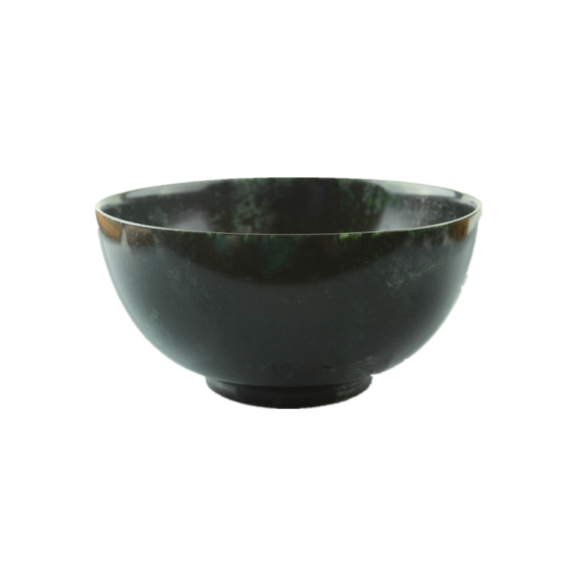 Dark Green Dark Jade Wine Glass Ornaments Carved Bowl Serpentine