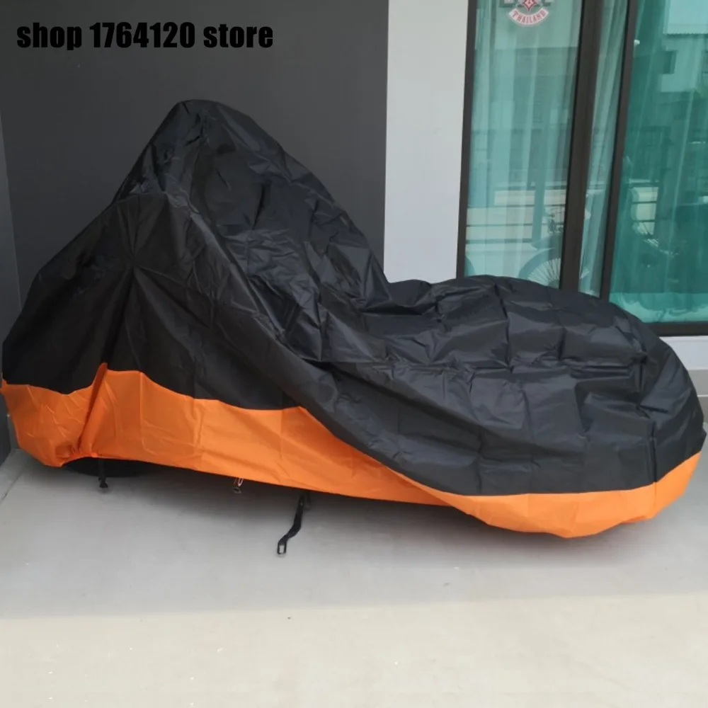 M/L/XL/XXL/XXXL/XXXXL cubierta impermeable para motocicleta, cubierta protectora contra la lluvia para exteriores para Harley Touring Softail Sportster