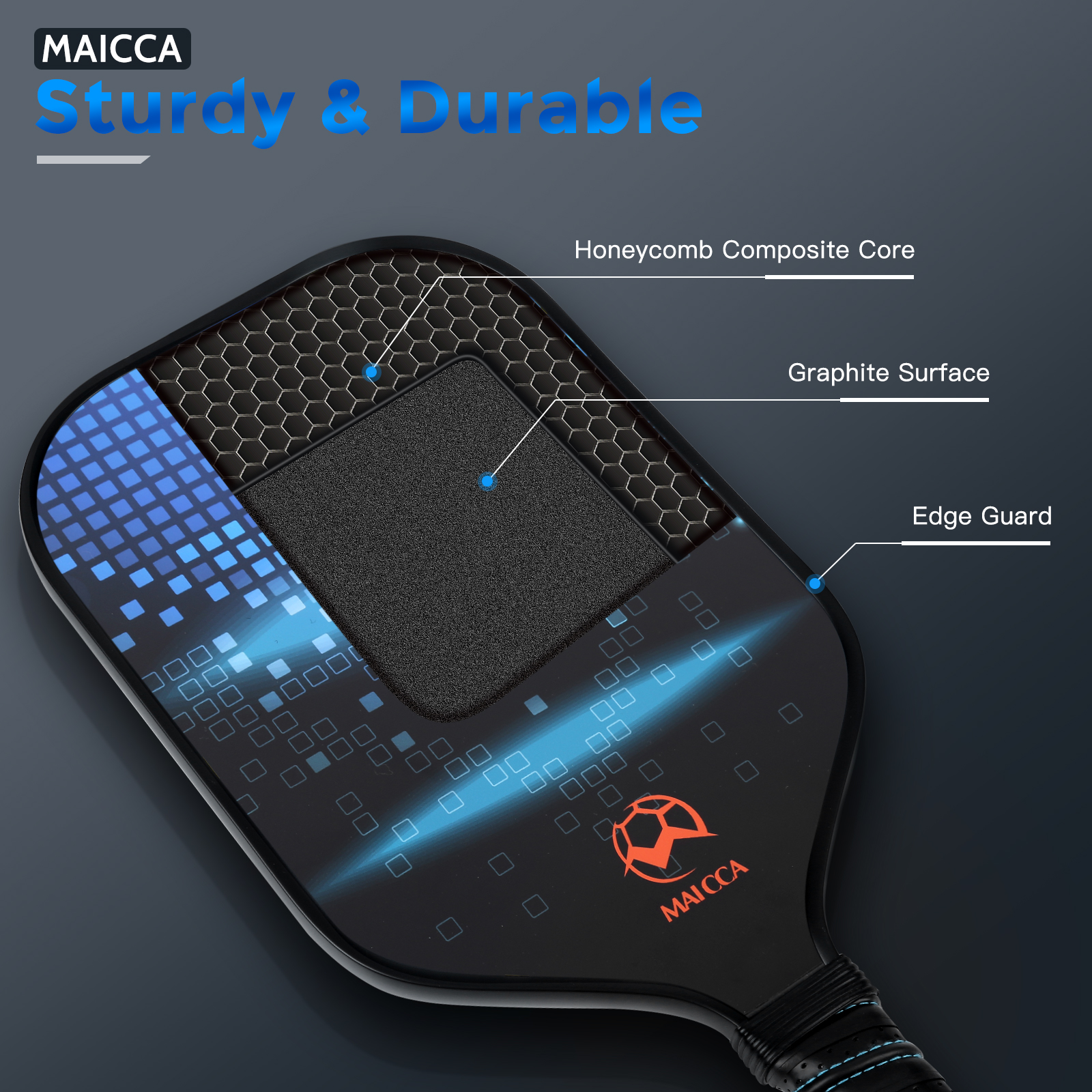 Pickleball Paddles USAPA ได้รับการอนุมัติชุดแร็กเก็ต Honeycomb Core 4 ลูกแบบพกพา Racquet กระเป๋าถือชุดของขวัญในร่มกลางแจ้ง