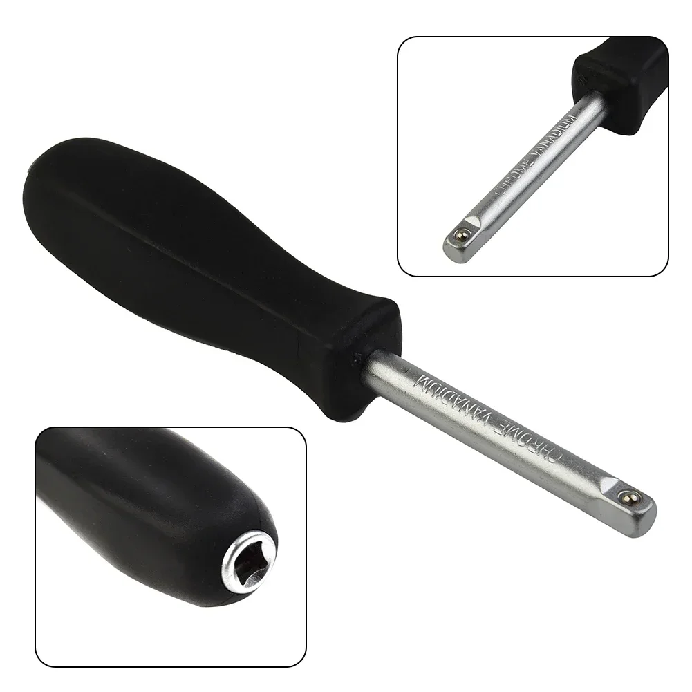 Chiave da 150 mm Chiave a tubo con impugnatura quadrata femmina da 1/4 pollici per piccole chiavi a cricchetto volanti Connettori AD per aste scorrevoli