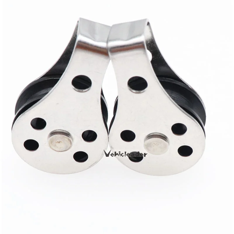 Bloques de polea individual de acero inoxidable 316, polea extraíble de nailon para línea de lavado, accesorios para velero, 2/4/6/10 Uds.