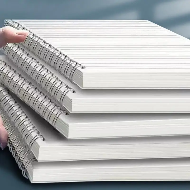 Cuaderno de línea cuadrada de 80 hojas/160 páginas, A4, A5, B5, bobina de papel, diario, cuaderno de bocetos para cuaderno escolar, suministros de papelería