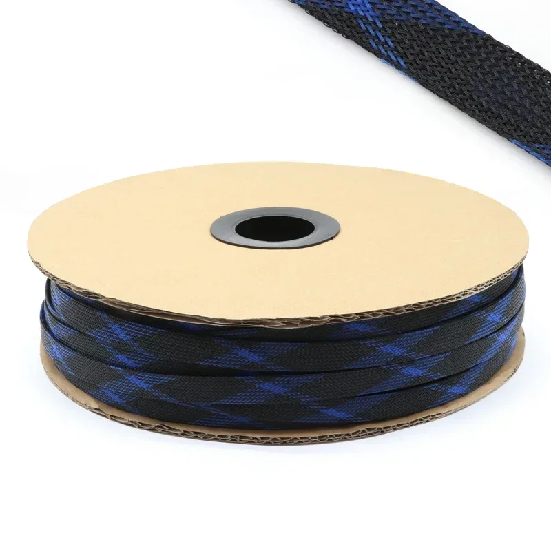 1/5/10M Đen + Xanh Dương/Đỏ/UV Xanh Lá + Vàng Chặt Mật Độ Cao Cho Thú Cưng đầm Nữ Tay 3-30Mm Cách Nhiệt Dòng Bảo Vệ Cáp Mở Rộng