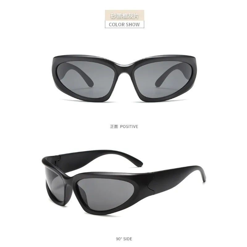 【Gotowy magazyn】 Modne sportowe okulary przeciwsłoneczne Y2K dla kobiet/mężczyzn Ochrona przed słońcem na zewnątrz Okulary przeciwsłoneczne z okrągłymi odcieniami Ochrona przed promieniowaniem UV