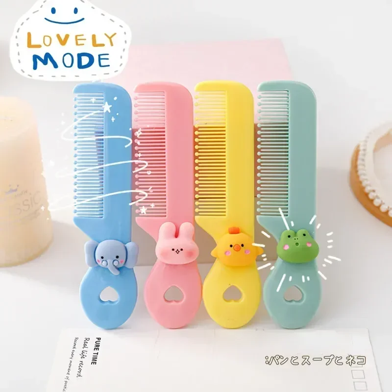 Bonito kawaii pente para bebê menina menino pequeno estilo coreano dos desenhos animados animal floral portátil escovas de cabelo crianças acessórios para o cabelo ferramenta