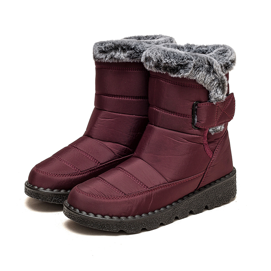 Botas de nieve para Mujer, Botas suaves con plataforma, zapatos de Mujer, Botas de piel para mantener el calor, nuevas Botas de talla grande para Mujer, zapatos de invierno