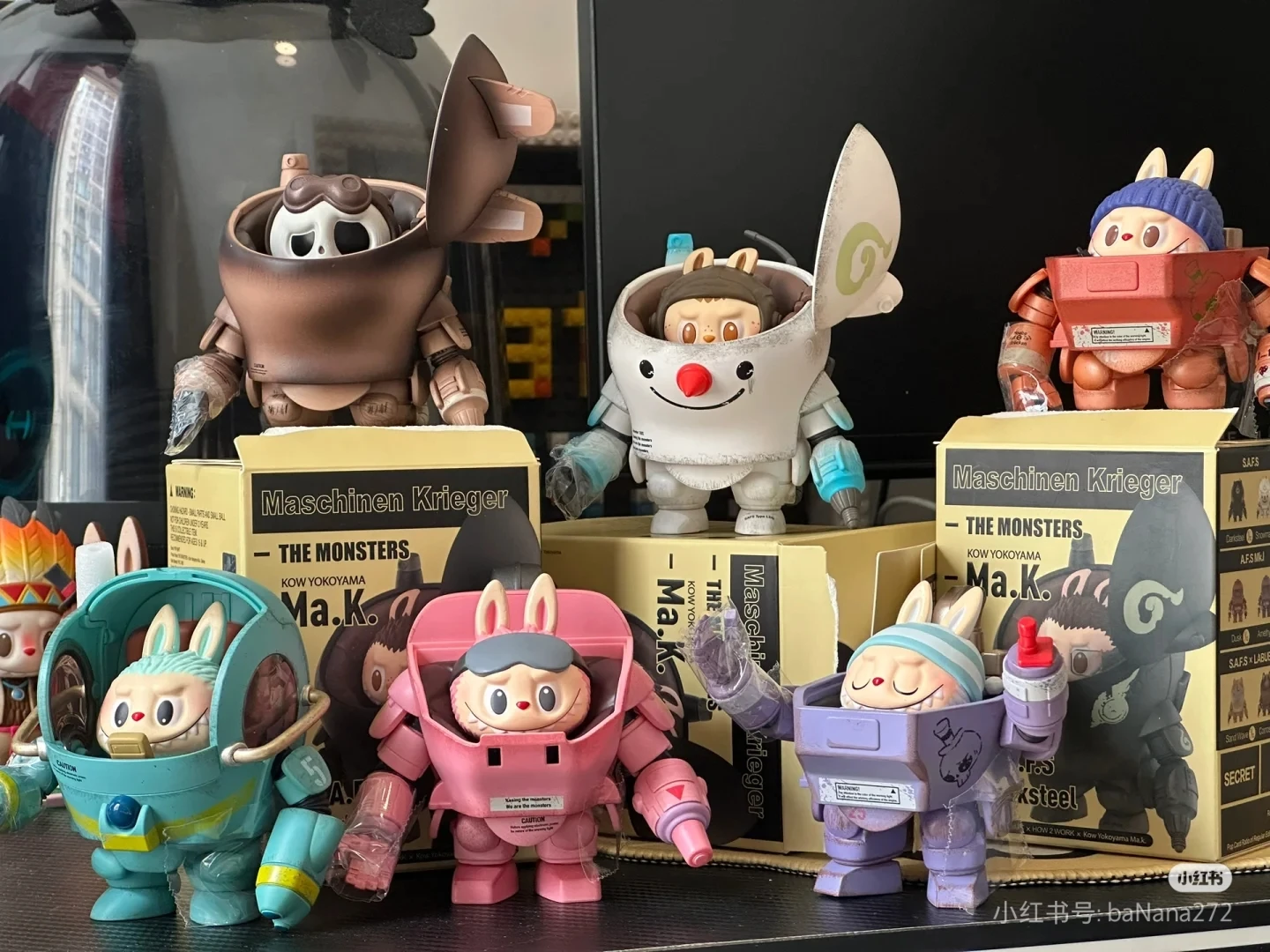 Caja ciega de productos originales The Monsters X Yokoyama Hiroshi Ma.K. Serie de muñecos de vinilo Labubu Mech, caja misteriosa, regalo coleccionable