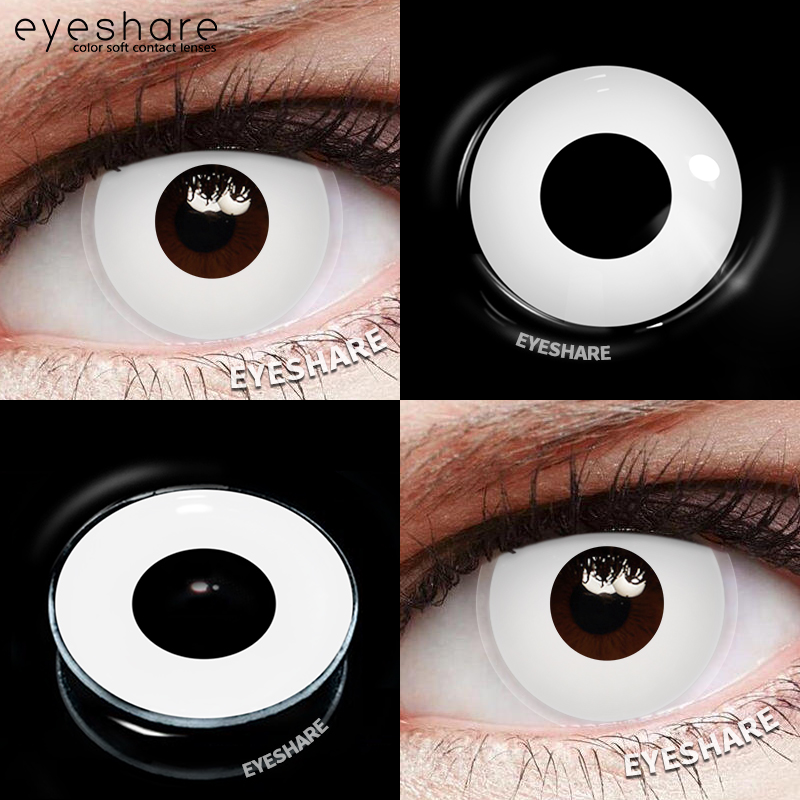 EYESHARE 1 paar Halloween Farbige Kontaktlinsen Cosplay Weiß Verrückte Kontaktlinsen Anime Rote Augenlinsen Blau Make-Up Kontaktlinsen