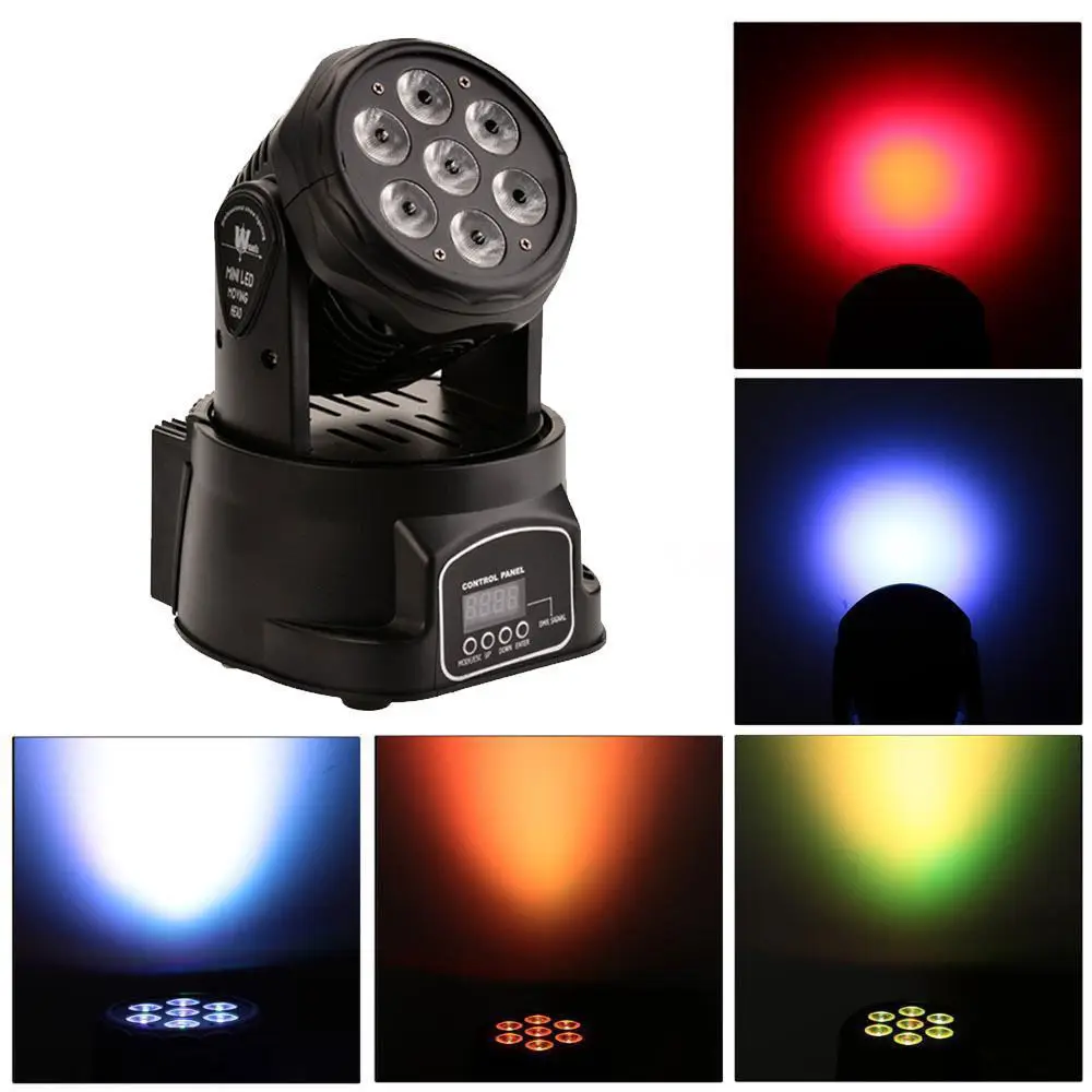 4 pièces LED Wash7x12W RGBW éclairage à tête mobile 4in1 RGBW pour Disco DJ KTV 12/16DMX canaux LED lumière de scène Dj