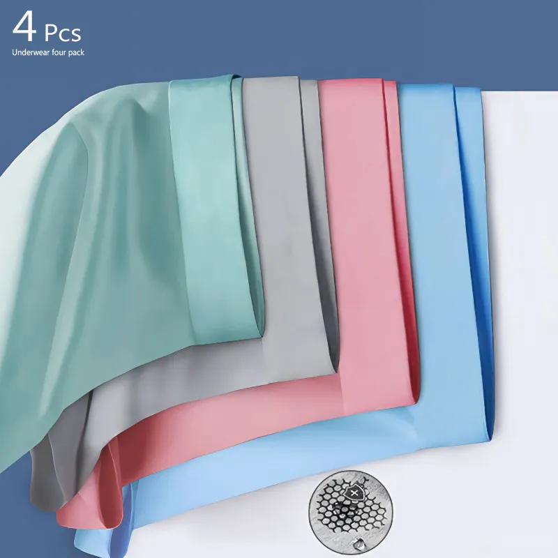 4 Teile/los Männer Boxer Eis Seide Mann Boxer Boxer Graphene Männer Unterhose Atmungsaktive Schlüpfer der Männer Ultradünne Underpanties Sommer