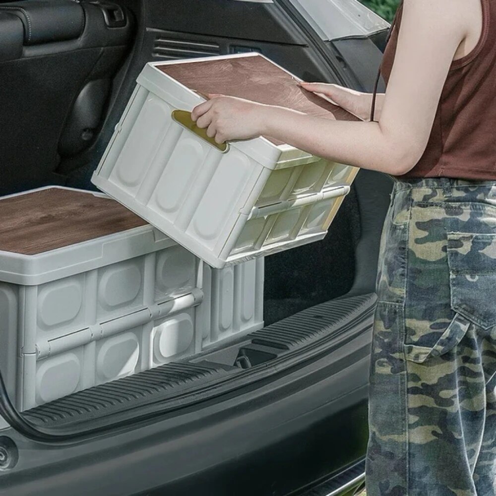 Outdoor Camping Folding Storage Box, Camping Box, Home Car Trunk, Conveniente