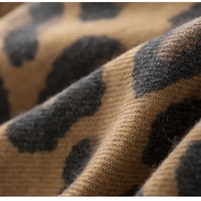 Bufanda de leopardo para mujer, Hijab musulmán con flecos, chal de viscosa, Pashmina suave estampada, bufanda gris de lujo para mujer, moda de otoño