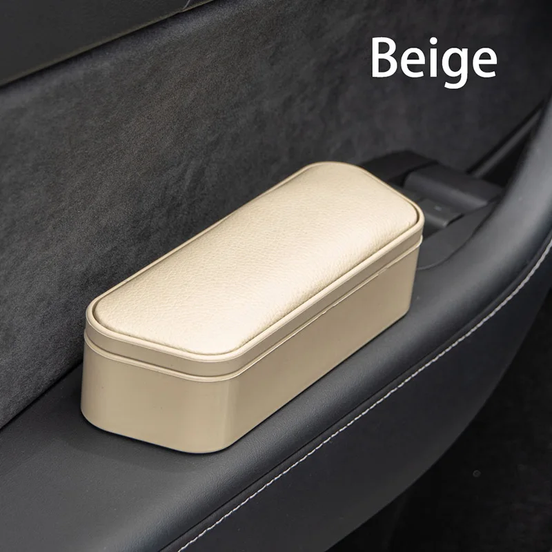 Car Left Right Armrest Door Storage Box Adjustable Height Elbow Rest Box Universal Armrest Armrest Pad Auto Door Organizer Box
