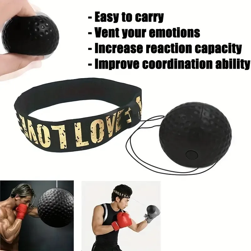 Palla da boxe riflettente Livelli di difficoltà multipli Palla da boxe con fascia perfetta per la reazione Agilità Punzonatura Velocità Combattimento Abilità