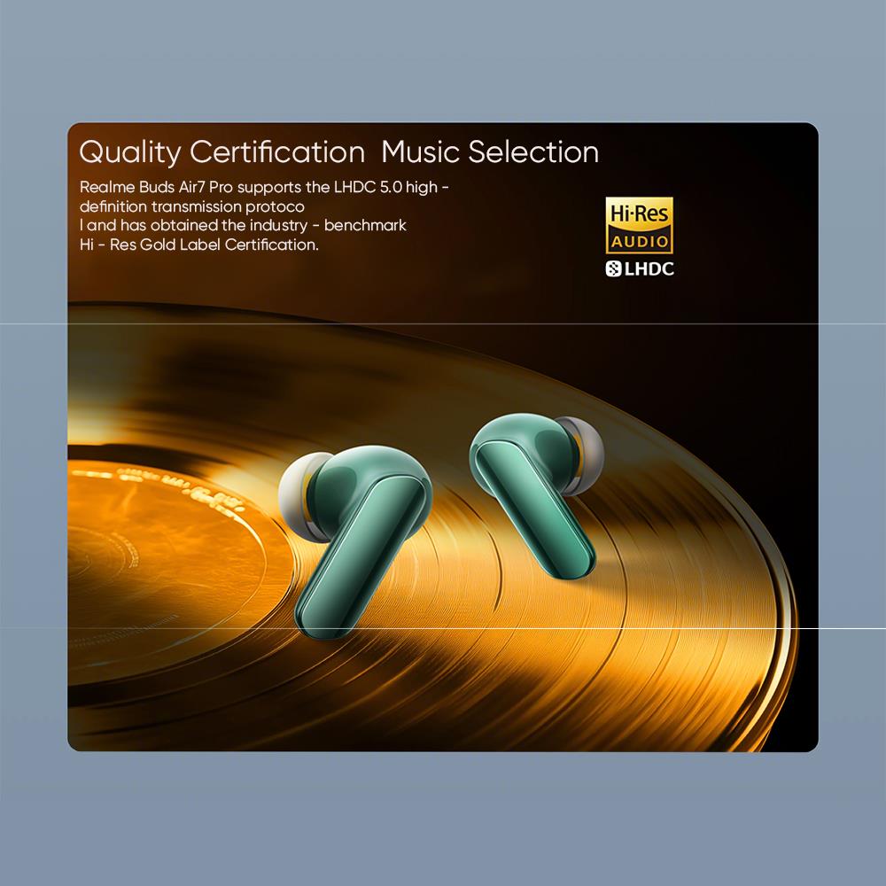 Global Version realme Buds Air 7 pro 53 dB Diepzee Ruisonderdrukking AI Gelijktijdige interpretatie LHDC 5.0 Bluetooth 5.4