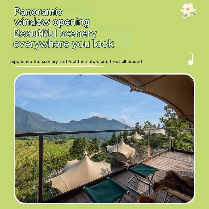 Outdoor-Freizeit indischen Zelt Campingplatz Pyramide Zelt Bar Party großen Strohhut