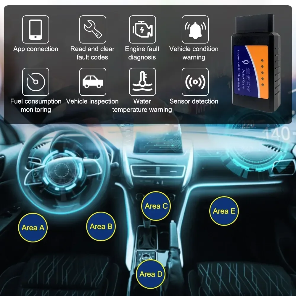 Diagnostisch Instrument Android Windows ELM327 OBD2 V2.1 Bluetooth/WIFI Auto Detector D Voor Android/IOS PK Vgate Icar2 Code Reader