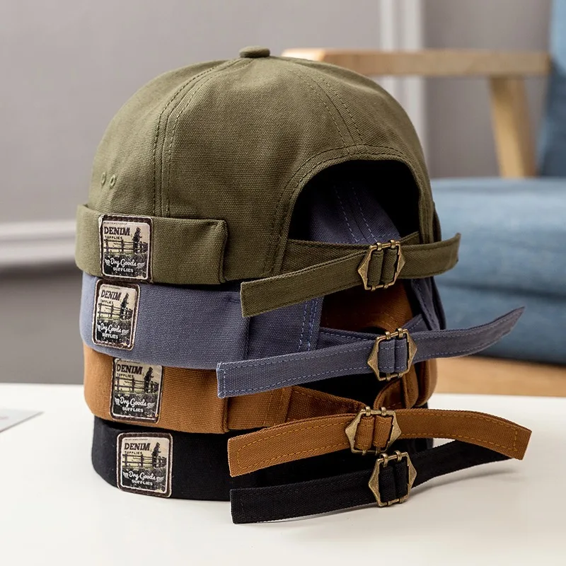 Sombrero de cuero de melón Retro británico, boina de Hip-hop para las cuatro estaciones para hombre, sombreros de propietario de moda urbana, sombreros de Hip-hop, sombrero de marinero