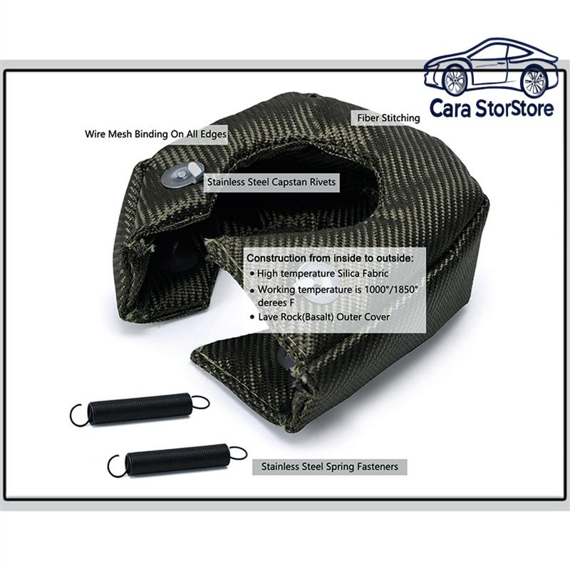 2X Penutup Pengisi Daya Pelindung Panas Selimut Turbo Balap T4 dengan Pegas Pengunci untuk T67 T71 T76 T88 GT40 GT35 GT37 GT40 GT45