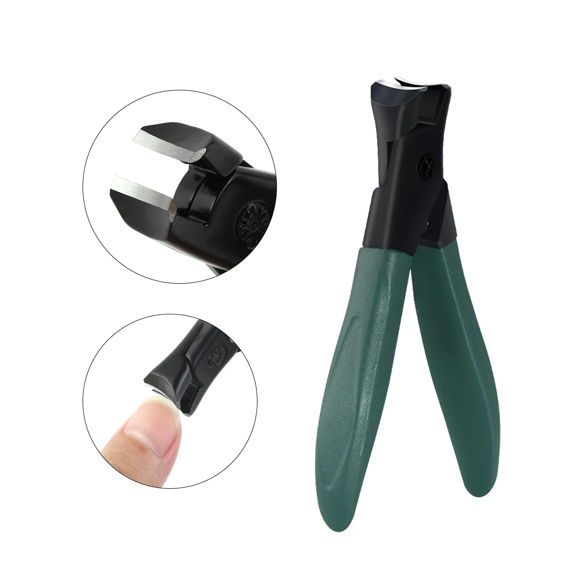 Anti-Splashเล็บClipperสแตนเลสเล็บปลอมเครื่องตัดTrimmer Clipper Hardหนาเล็บปลอมตัดClipperเล็บเครื่องมือ