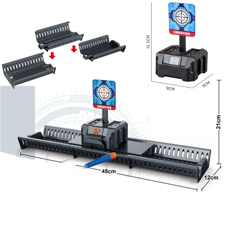 Targets for Nerf Guns Auto Reset Electric Shooting Target Accessories Kids Sound Light Shooting Game Toys High Precision Scoring