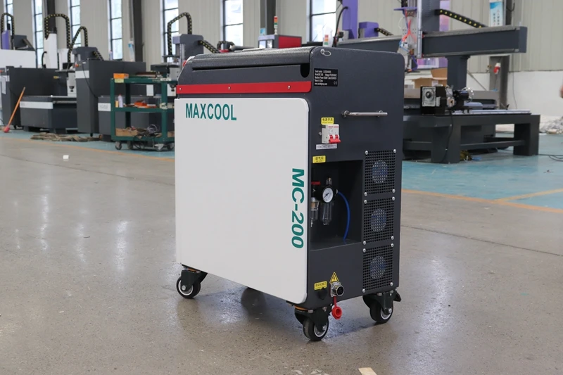 Maxcool 펄스 레이저 클리닝 산업용 녹 제거 기계, 페인트 오일 코팅 목재 벽 금속 포장 클리너