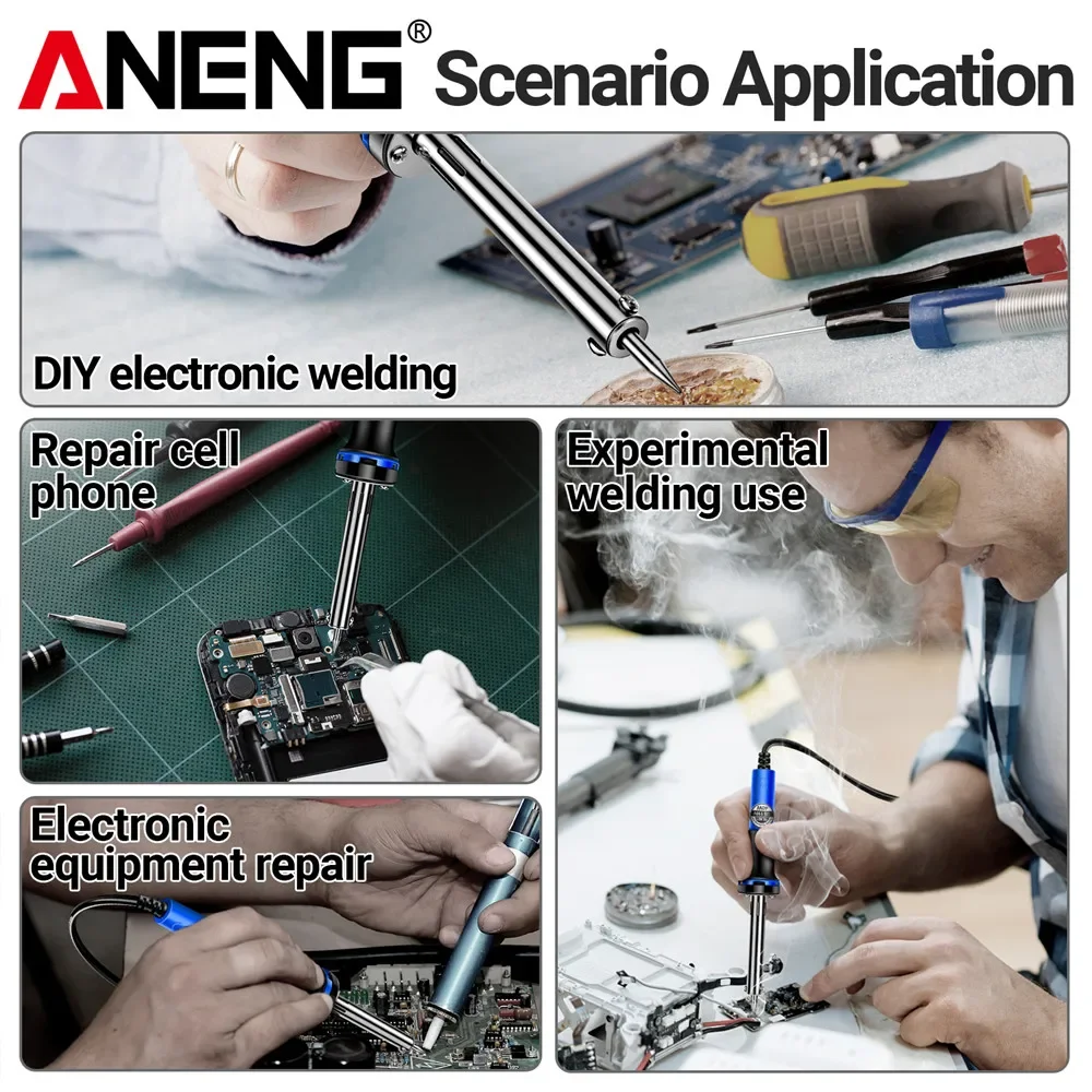 ANENG SL401 ไฟฟ้า 30/40/60W US/EU เครื่องทดสอบปลั๊กดีบุกเคล็ดลับซ่อมเครื่องมือเชื่อม Rework Header เครื่องมือ SOLDER Station