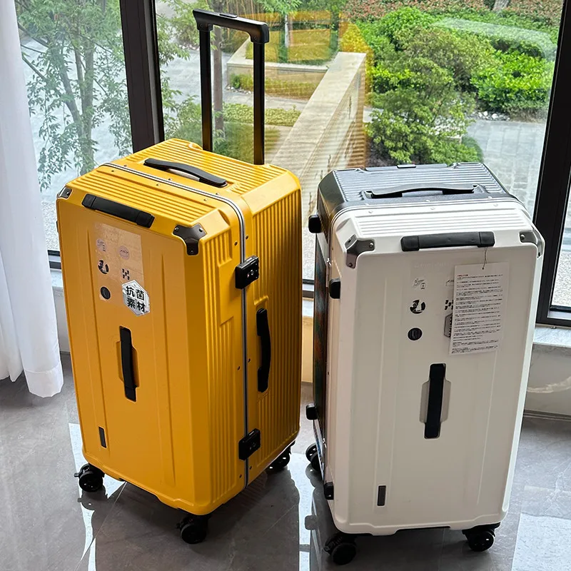 Neue große Kapazität Koffer Aluminium rahmen Gepäck Reisetaschen 24 "26" ultraleichte männliche rollende fünf Räder Bremse weiblichen Wagen