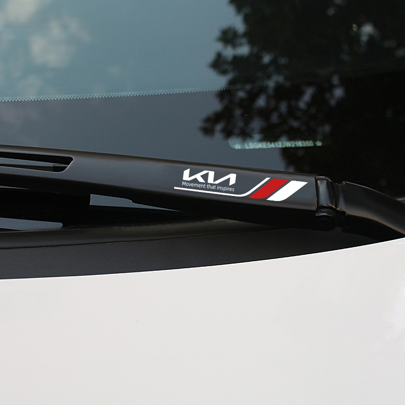 車のウィンドウワイパーステッカー,クリスタルエンブレム,車の装飾,キアソウル,ソレート,k2,k5,ピカント,オプティマ,スポーティ,セラト,2個