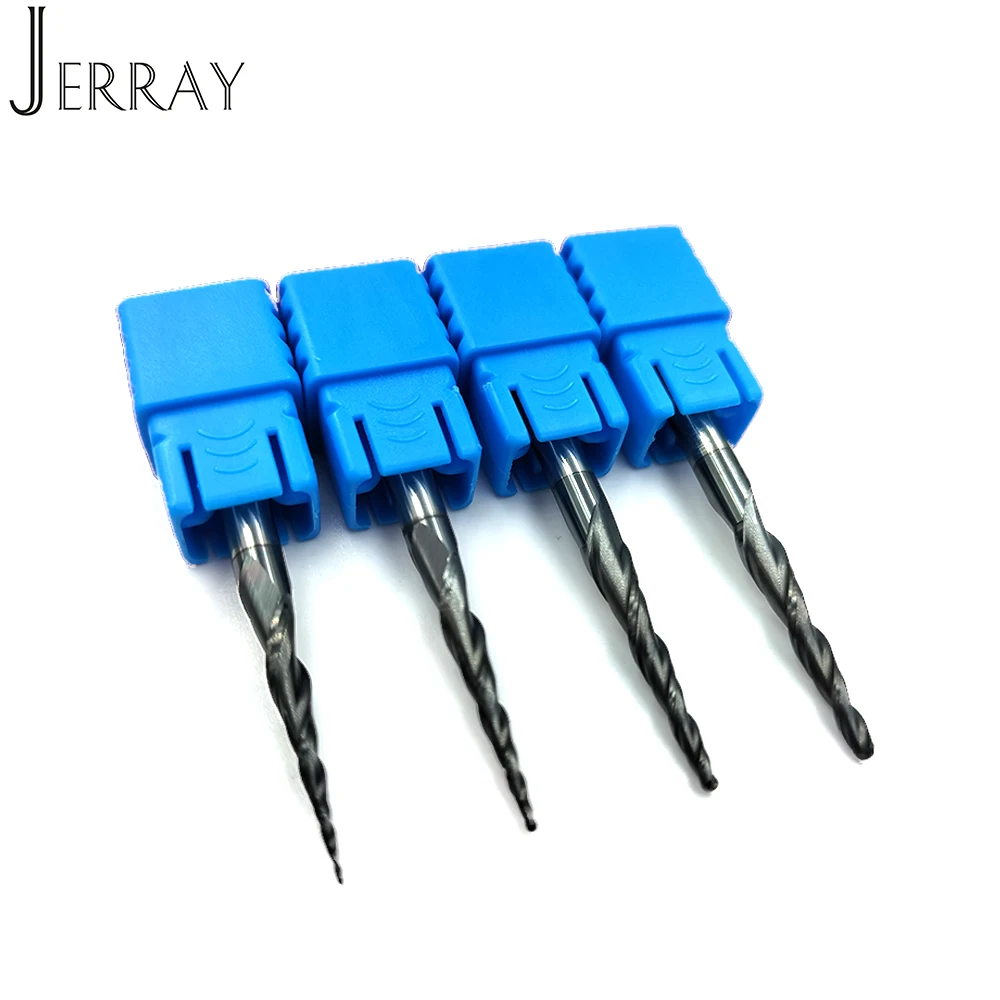 D3.175 4 6 8mm HRC55 2Flute Tungsten solid carbide Tapered Ball Nose End Mills Wood working CNC 2D 3D Carving Bits Milling cu