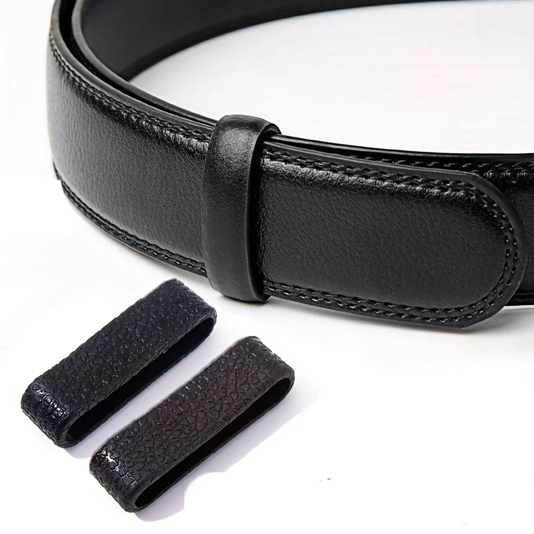 Laço de fivela de cinto, laço de cinto de couro masculino, anel de fixação final de cinto, acessório de cinto para calças