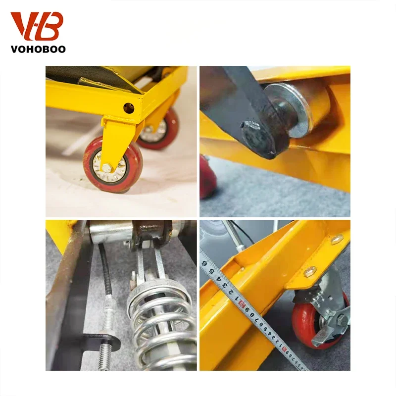 รถเข็นยกขากรรไกรแพลตฟอร์มยกมือถือขายราคาถูก 150 กก. 350 กก. 500 กก. 1,000 กก. โต๊ะยกไฮดรอลิก