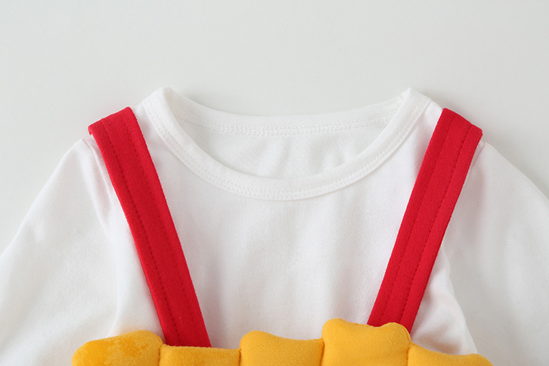 ベビーカバーオール幼児服ガールズボーイズワンピース漫画 M 帽子長袖白 Tシャツかわいいコスプレ子供服