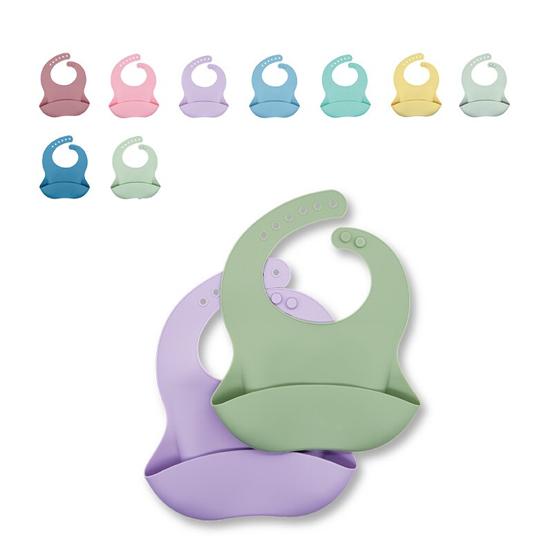Bavaglini impermeabili per bambini Roba per bambini Simpatico cartone animato Animale stampato Bavaglino per bambini Ragazza Ragazzo Bavaglino in morbido silicone regolabile Roba per l'alimentazione del bambino