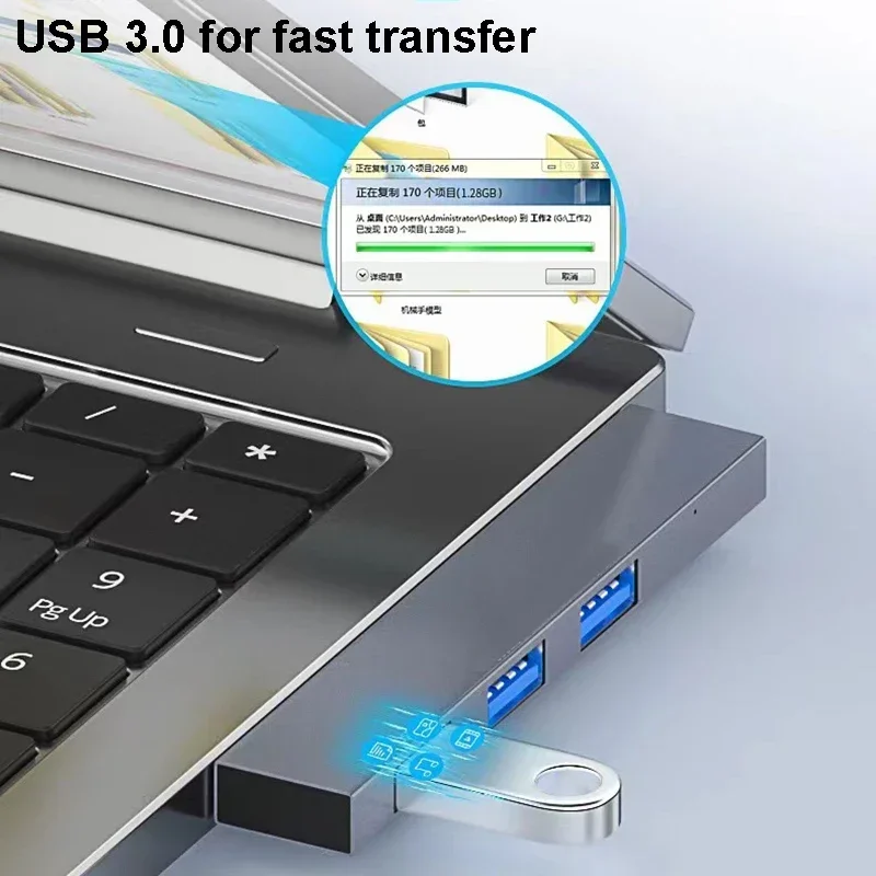USB C HUB 3.0 Tipo C 3.1 Adaptador OTG divisor multi USB de 4 puertos para accesorios de PC Xiaomi Lenovo
