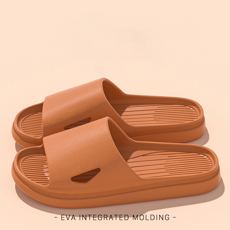 Chinelos simples casuais de cor sólida masculina, material EVA, design elegante versátil, sola grossa, conveniente, antiderrapante