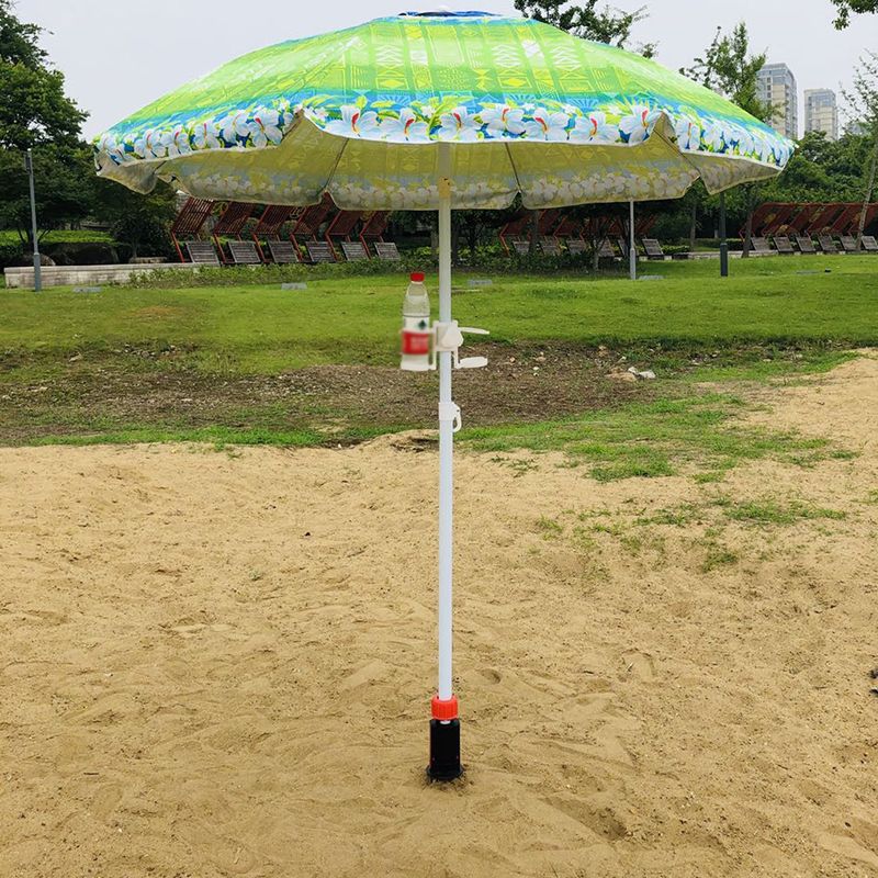 ที่ตั้งทรายร่มชายหาดร่มพลาสติกแบบพกพาขาตั้งหญ้าเหมาะกับเบ็ดตกปลาตัวยึดฐานเสาร่มขนาดเส้นผ่านศูนย์กลาง32มม.