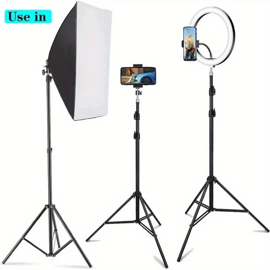 Trípode de fotografía con soporte en vivo para teléfono móvil, 160cm, 120cm, grabación de vídeo multifuncional, trípode de aterrizaje para Selfie