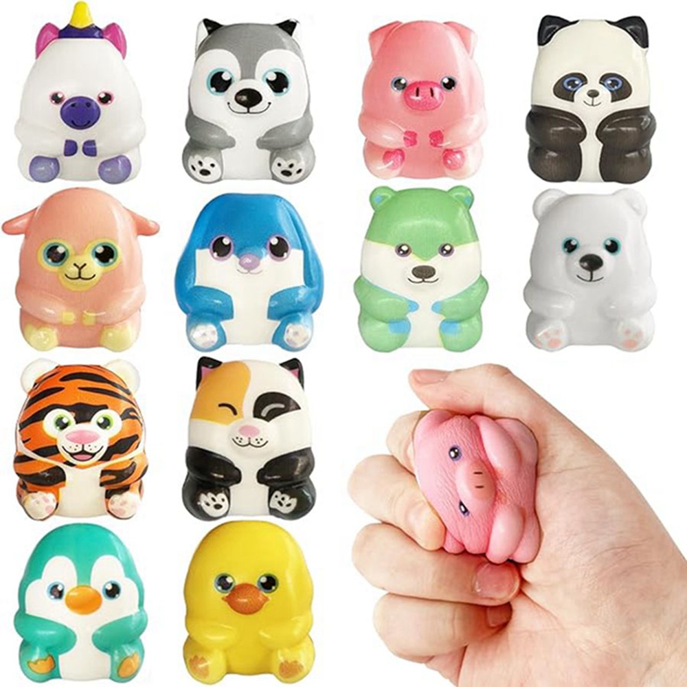 6/12 pçs para crianças adulto mini kawaii bonito alívio do estresse espremer brinquedos lento subindo squishies brinquedos carnaval goodie saco stuffers