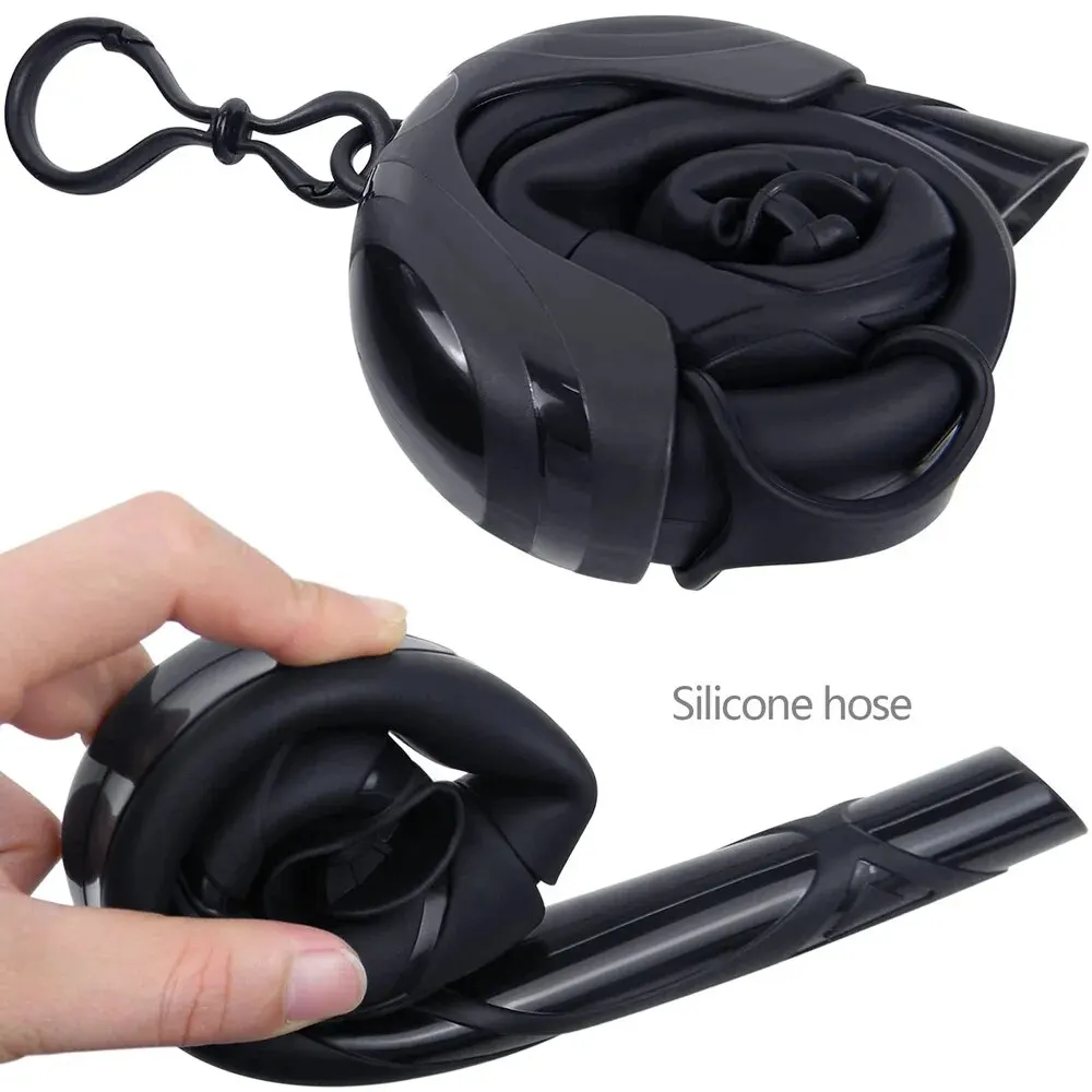 Soft Silicone Diving Snorkel portatile pieghevole Easy-Breath Wet Scuba con custodia per apnea pesca subacquea nuoto
