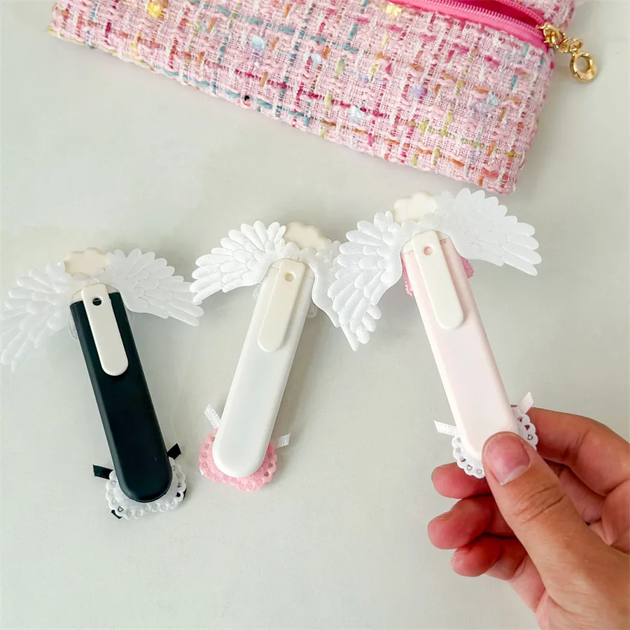 Ins Kawaii Dreamy บัลเล่ต์สไตล์ Cat Paw Utility มีดน่ารักสาวโบว์ปีกตกแต่งเครื่องตัดกระดาษ Mini Express ที่เปิดซองจดหมาย