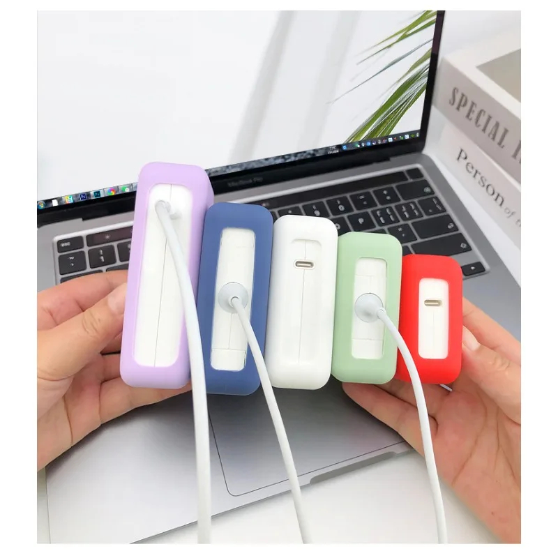 สําหรับMac Book Pro 16 15 14 13 นิ้ว 2021 2020 2019 แหล่งจ่ายไฟแล็ปท็อปซิลิโคนสําหรับMacBook 96 87 85 67 61 60 35 30 29Wกรณี
