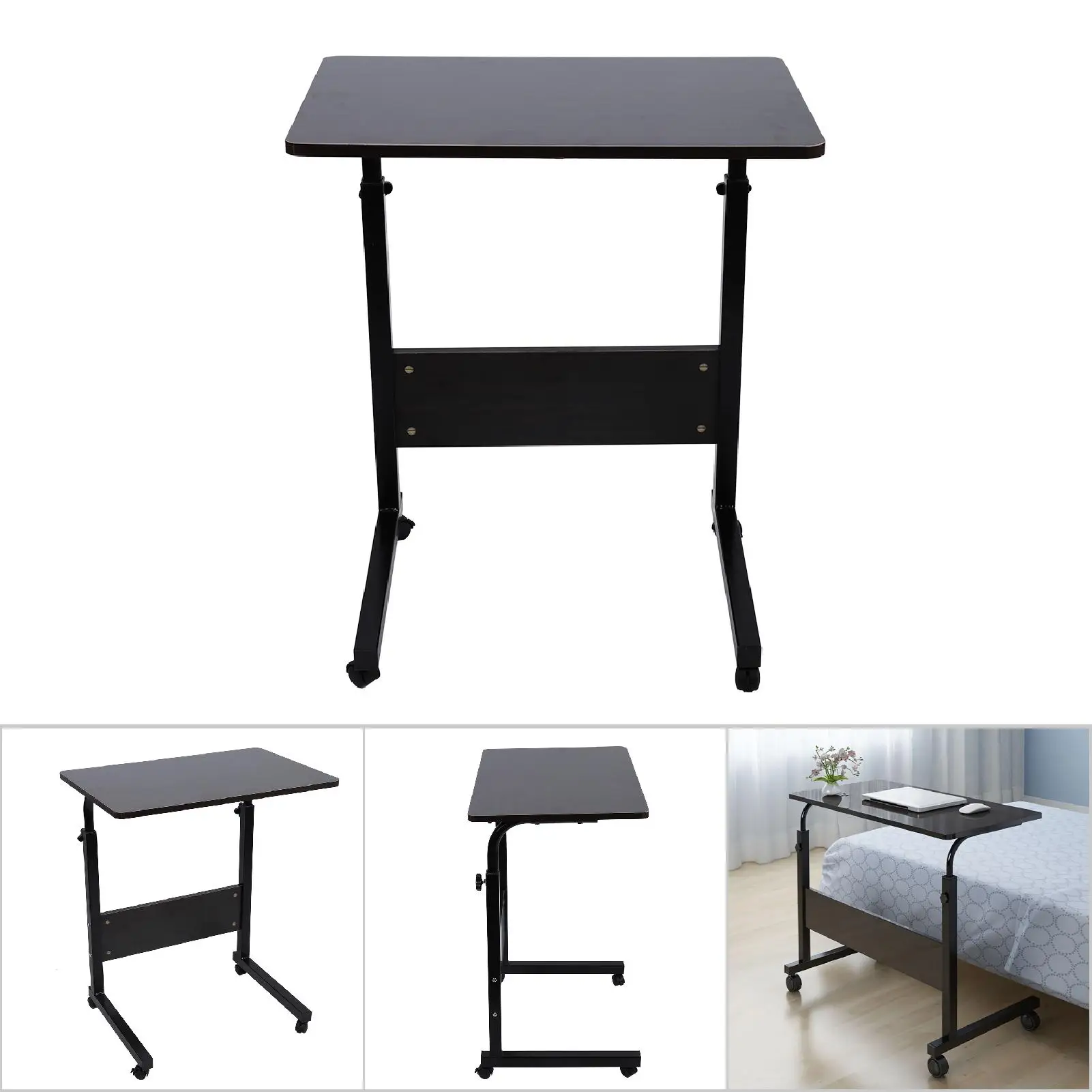 Nuova scrivania per computer portatile Scrivania da studio Scrivania ad altezza regolabile Supporto per computer Scrivania da letto Tavolo da lettura laterale per l'home office