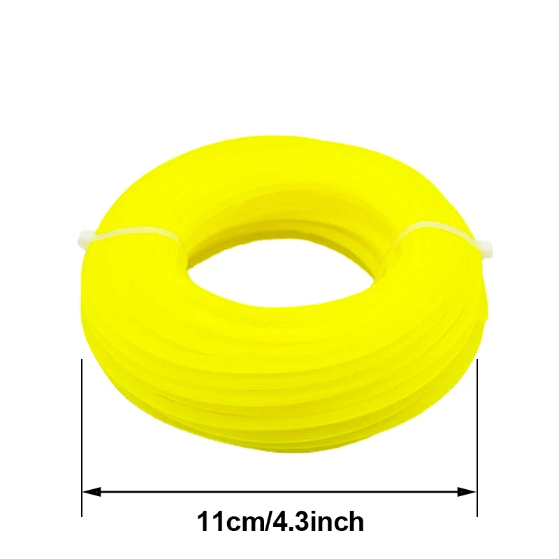 LUSQI-línea de corte de hierba hexagonal, cuerda de nailon para desbrozadora, cabezal de cuchilla de cortacésped, accesorio de carrete de corte, 15m/10m/5m x 3mm